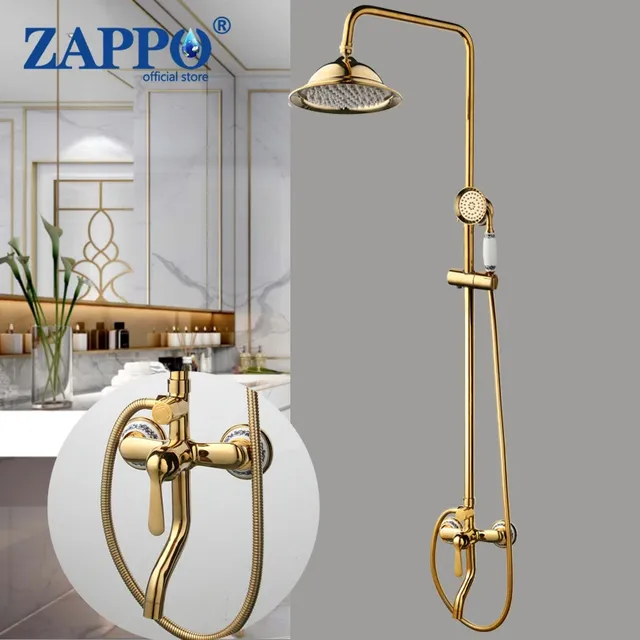 ZAPPO robinets de baignoire en laiton doré 8 "