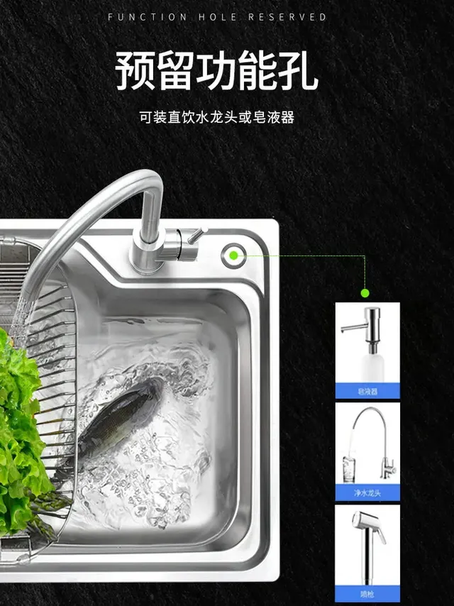 Évier extérieur autoportant acier inoxydable 304 épais… – vue 4