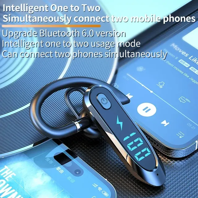 Bluetooth 6.0 écouteur crochet d'oreille casque étanche… – vue 3