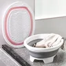Bassine pliable portable silicone plastique pliant ovale… – vue 3