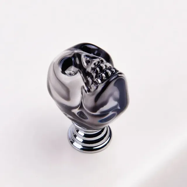 Bouton en cristal poignées en forme de crâne poignées de… – vue 3
