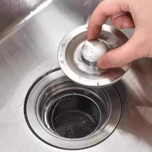 Couvercle en acier inoxydable, bouchon d&rsquo;évier épais de cuisine, couvercle de vidange, bouchon d&rsquo;eau à Double évier, accessoires de blocage d&rsquo;eau en Silicone