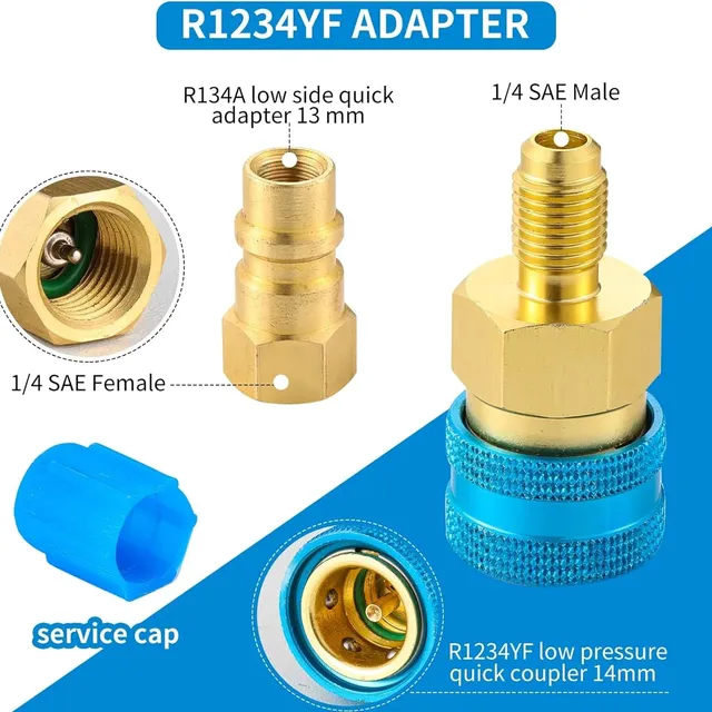 Adaptateur coupleur à raccord rapide pour R1234YF à R134A – vue 4