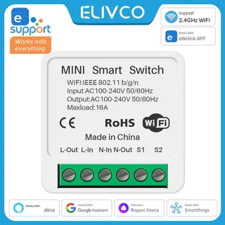 EWeLink 16A Mini bricolage Wifi commutateur intelligent prise en…