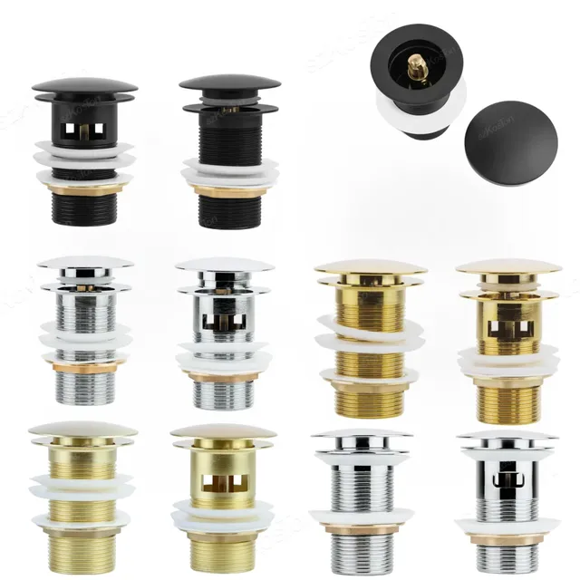 Bouton de vidange Pop Up doré – vue 3