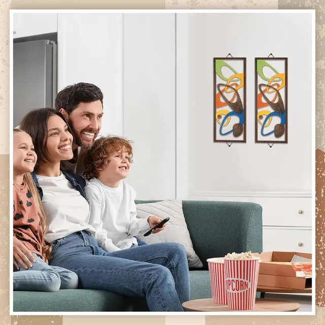 2 pièces 40cm décor moderne élégance acents muraux bois… – vue 3