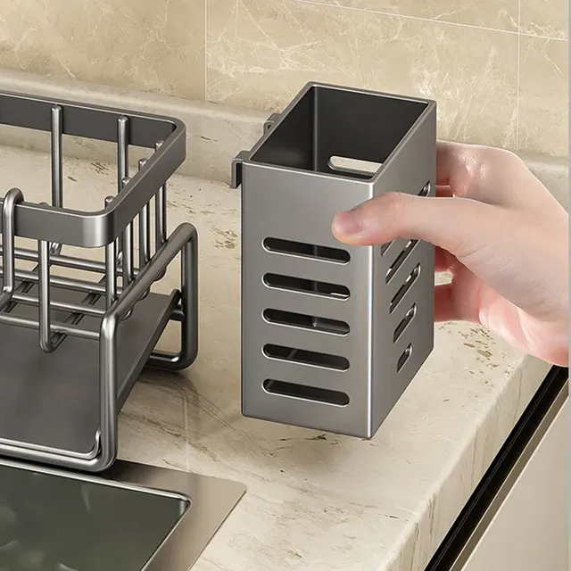 Support de rangement pour évier de cuisine en acier… – vue 4