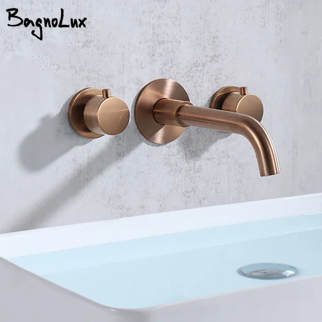 Robinet de lavabo en or rose brossé 100% robinet d'évier… – vue 2