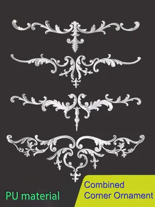 Appliques angle moulures baroque rococo volutes feuilles acanthe…