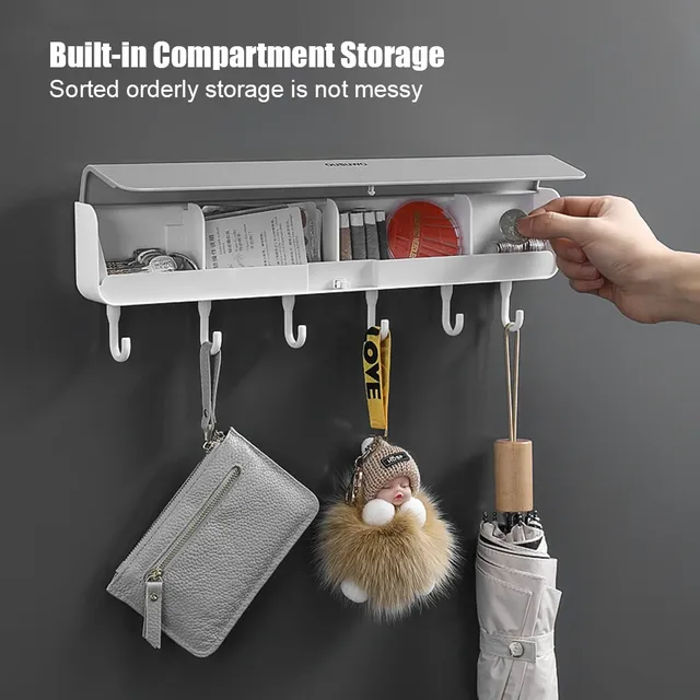 Porte manteaux mural sans perçage plastique abs moderne… – vue 3