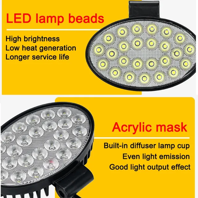 Lampes de travail ovales Led 12V 24V 5.5 pouces 50W – vue 4