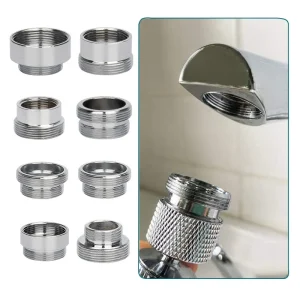 Ensemble d&rsquo;adaptateur de robinet de cuisine 18 / 20 / 22 / 24mm à 22mm avec rondelle métal mâle femelle économie d&rsquo;énergie robinet aérateur connecteur accessoires de salle de bain