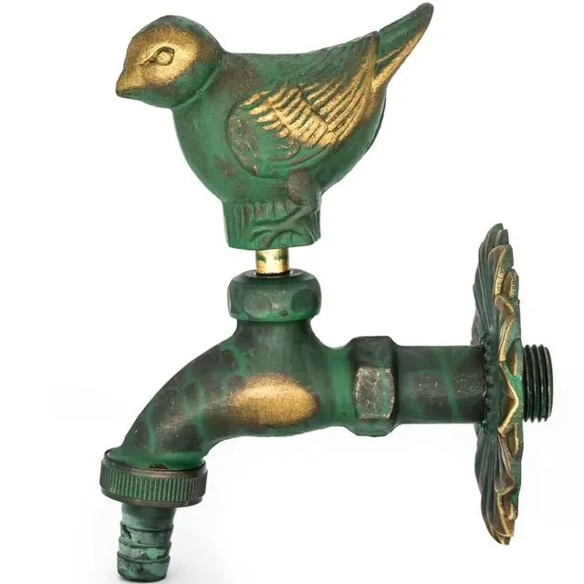 Robinet mural laiton bronze antique rétro vintage… – vue 7