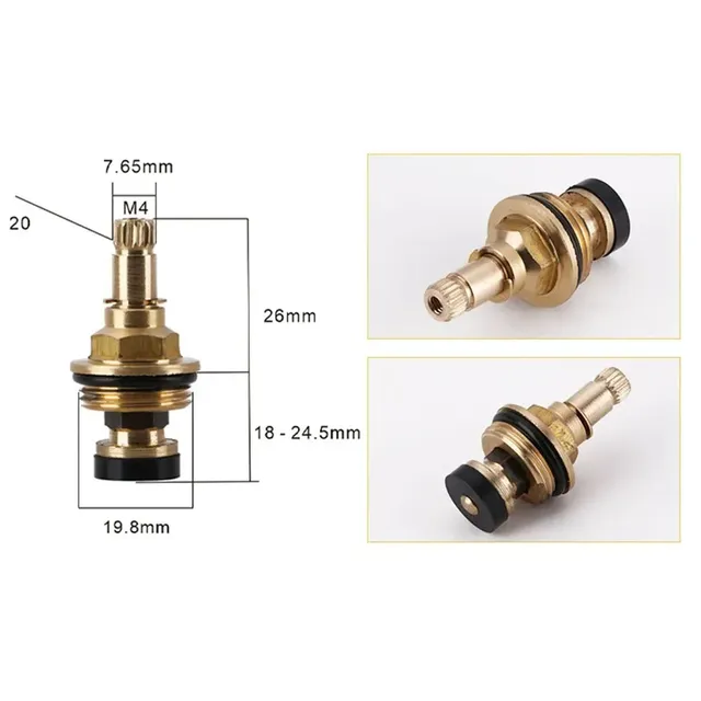 Bobine de robinet en laiton – vue 6