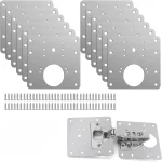 Kit de plaque de réparation de charnières d&rsquo;armoire, panneau Chi de cuisine, plaque de montage de charnière de porte avec trous pour meubles, accessoires de quincaillerie