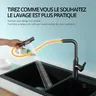 Robinet de cuisine mélangeur d'évier en métal à canon – vue 2
