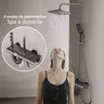 Robinet de douche de salle de bains noir moderne – vue 2