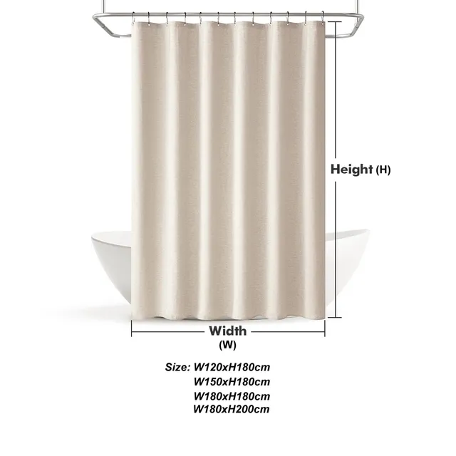 Rideau de douche de luxe imperméable épais Imitation lin… – vue 6