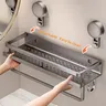 Étagère murale ventouse salle bain panier douche inox… – vue 2