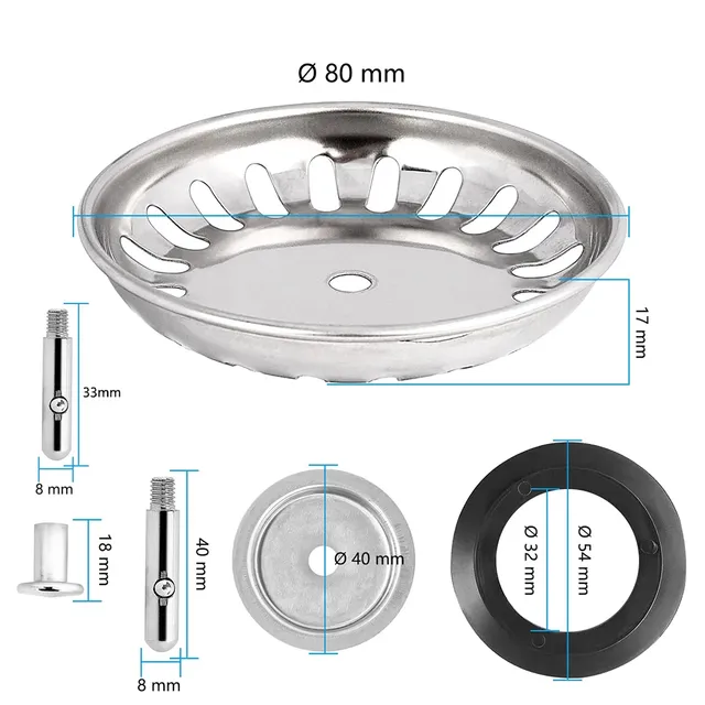 Passoire d'évier de cuisine en acier inoxydable de… – vue 6