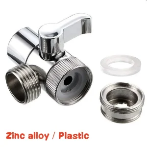 Adaptateur de robinet de cuisine en alliage de Zinc/plastique, séparateur d&rsquo;évier de cuisine, Valve de dérivation, connecteur de robinet d&rsquo;eau pour douche, accessoire de salle de bains