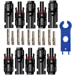 5 paires/lot de connecteurs solaires avec 2 clés connecteurs de panneaux solaires étanches câbles solaires connecteurs solaires photovoltaïques