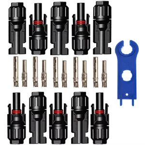 5 paires/lot de connecteurs solaires avec 2 clés connecteurs de panneaux solaires étanches câbles solaires connecteurs solaires photovoltaïques