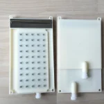 Pommeau de Douche Rectangulaire en ABS avec Sortie de Cascade, Pulvérisation Supérieure, Accessoires, 5×10 Trous