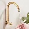 Robinet d'extérieur Antique en laiton massif brossé – vue 6