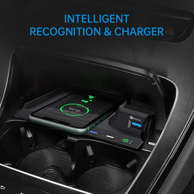 Chargeur sans fil voiture Qi 15W charge rapide Mercedes… – vue 2