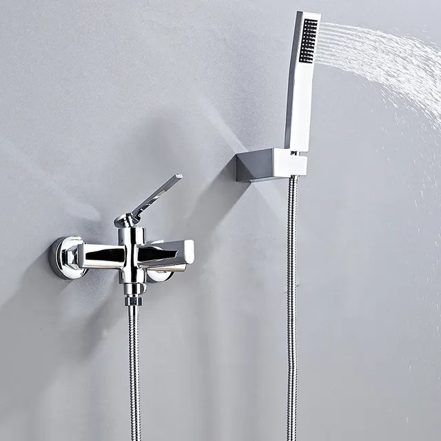 Mitigeur mural bain douche contemporain angulaire métal… – vue 4