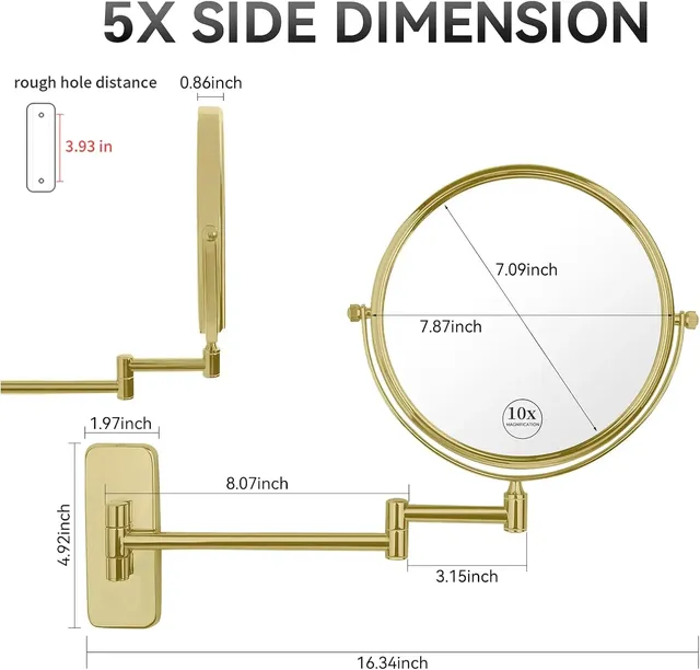 Miroirs de salle de bains grossissants 10X – vue 5