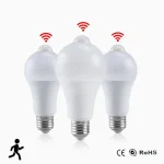 Ampoule LED intelligente avec capteur de mouvement PIR, E27, 3/5/7/9/12W, lampe à Induction, AC 220V 110V, pour escalier et couloir