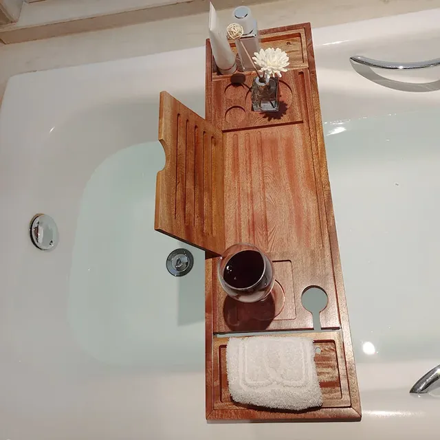 Plateau de baignoire de luxe en bois massif – vue 3