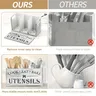 Organisateur ustensiles cuisine bois peint effet vieilli… – vue 4