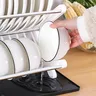 Étagère de rangement en plastique pour assiettes et bols… – vue 3