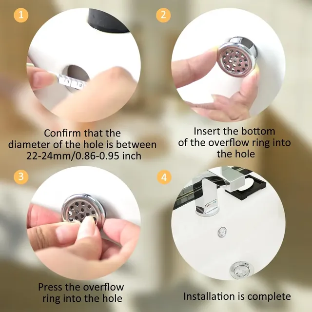 4 pièces lavabo évier rond bien rangé garniture Chrome… – vue 5