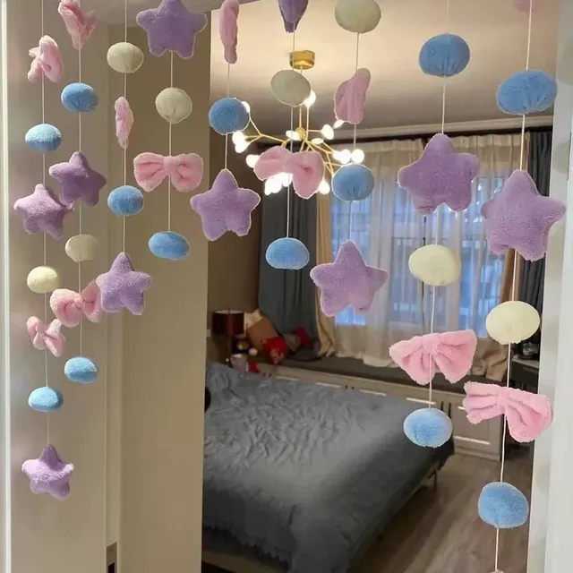 Rideau décoratif en forme de cœur avec nœud