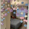 Rideau décoratif en forme de cœur avec nœud