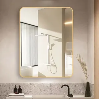 Miroir de salle de bains à cadre en aluminium