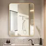 Miroir de salle de bains à cadre en aluminium