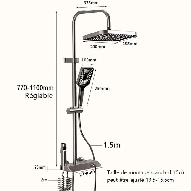 HOShower-Ensemble complet de système de douche de… – vue 6