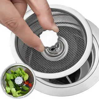 Filtre évier acier inoxydable maille fine antiblocage attrapecheveux…
