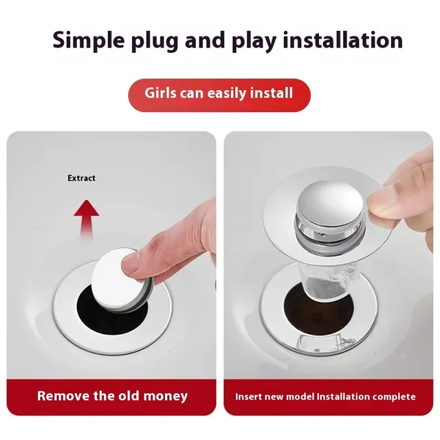Filtre de vidange Pop-up universel pour lavabo – vue 5