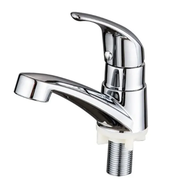 Robinet de lavabo de salle de bains à trou unique chromé – vue 2