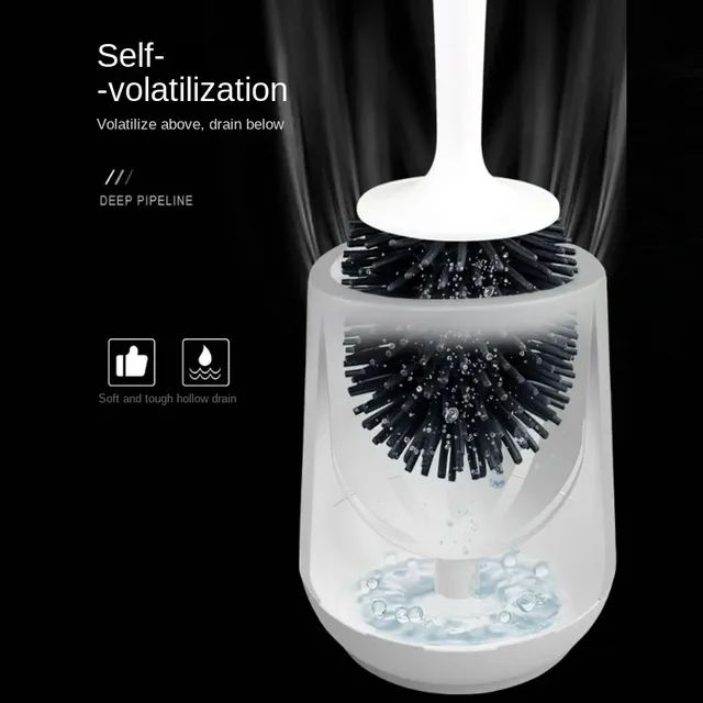 Brosse WC silicone souple TPE tête antirayures… – vue 5