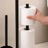 Portepapier toilette autoportant brosse WC noir mat… – vue 4