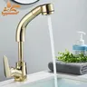 Robinet de lavabo de salle de bains doré – vue 2