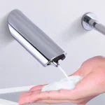 Distributeur automatique de savon au robinet, capteur mural sans contact en laiton 1L – 5L pour évier de cuisine