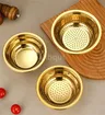 Panier de vidange rond doré en acier inoxydable – vue 5